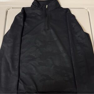 Peter Millar Boys Black Camouflage Quarter-Zip Jacket